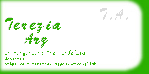 terezia arz business card